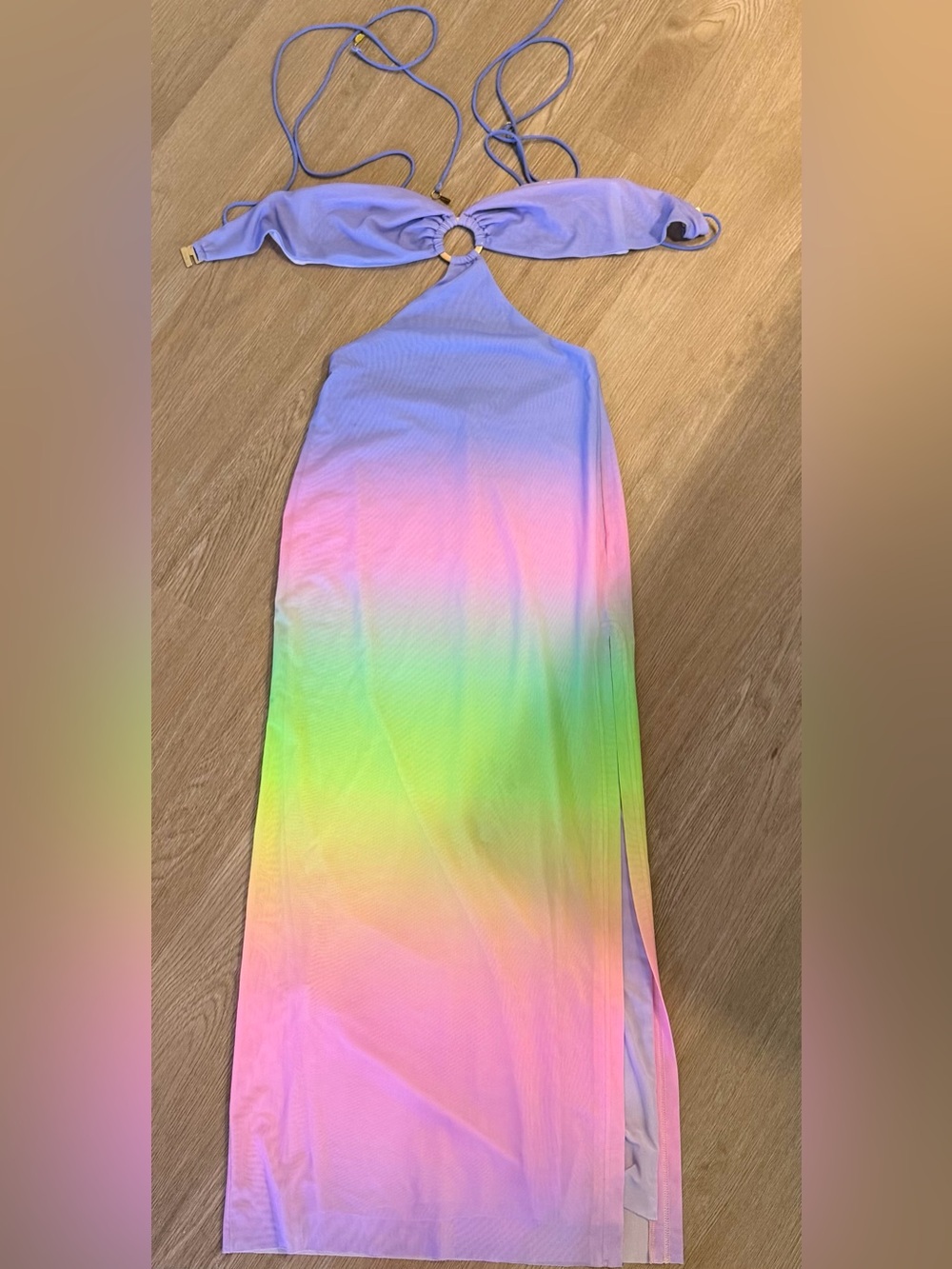 Kulani Kinis Stardust Ombre Cutout Maxi Dress Size Small